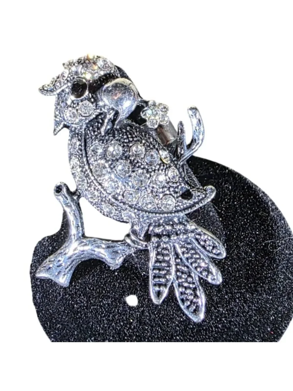 Parrot ring Silver-Tone Metal Bird adjustable animal statement womens jewelry